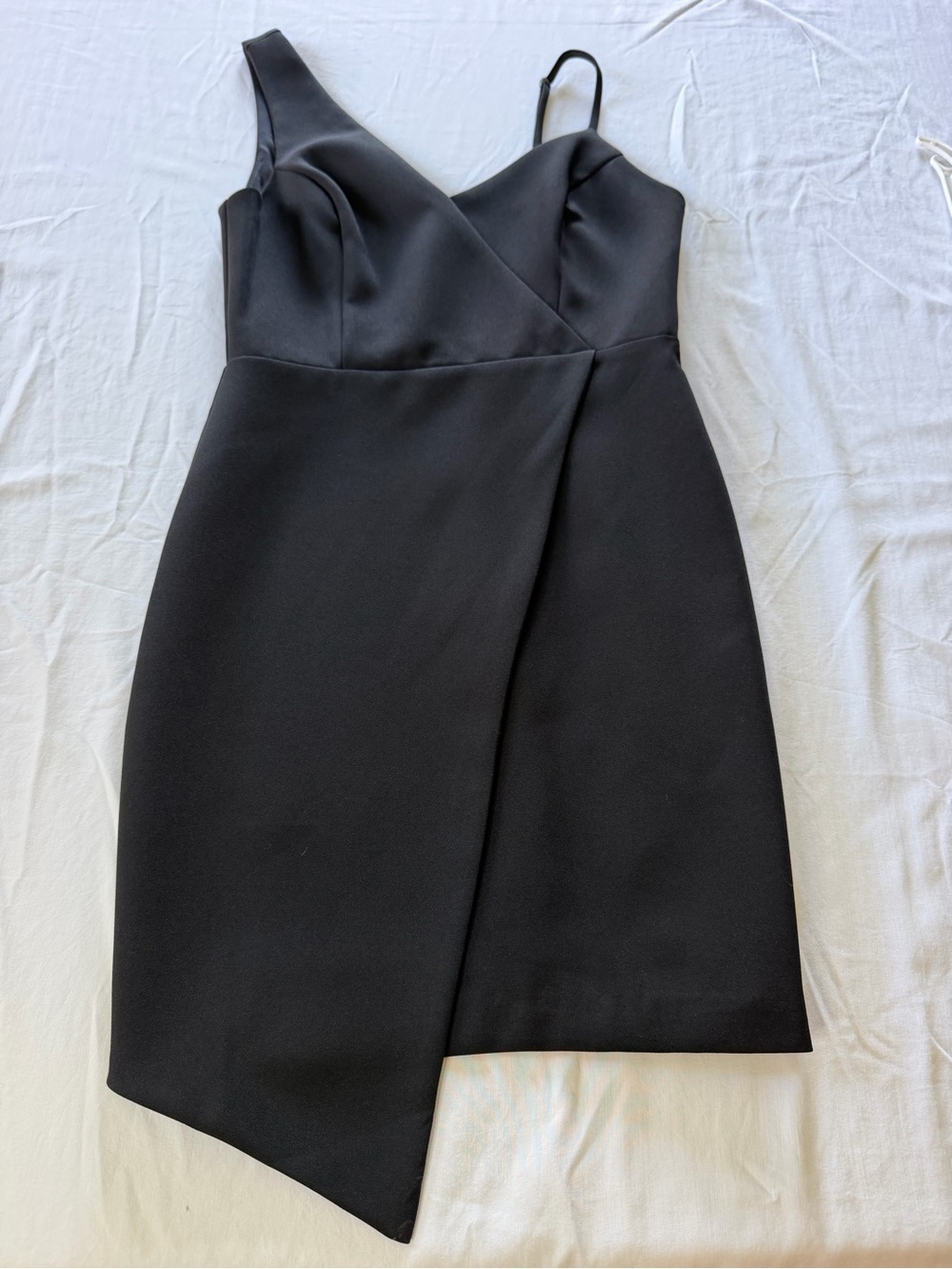Classic Black Asymmetric Cocktail Dress